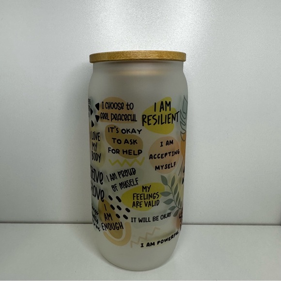 POSITIVE SELF LOVE Can glass cup - Picture 4 of 4